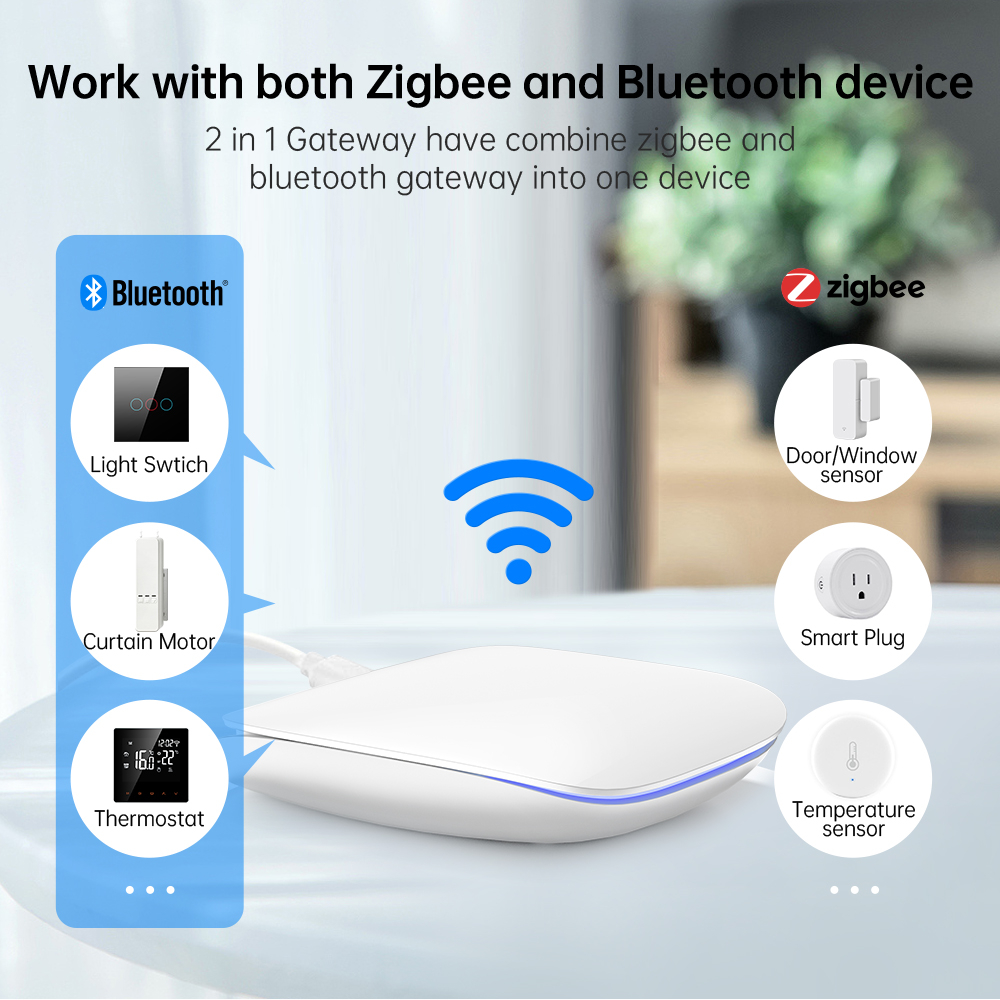 Avatto Tuya ZigBee 3.0 สะพานประตูอัจฉริยะ แบบใช้สาย และไร้สาย สําหรับ Alexa Google Home Assistant