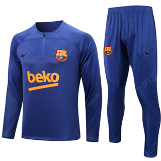 พร้อมส่ง] 2022-23 Barcelona ชุดวอร์มฟุตบอล มีซิปครึ่งตัว คุณภาพสูง สําหรับผู้ชาย 1:1