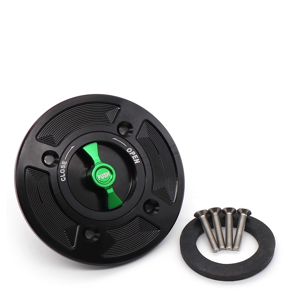 CNC รถจักรยานยนต์การใช้แก๊สถังฝาครอบ Keyless สําหรับ Kawasaki NINJA 400 Z400 Z500 Z900 Ninja 650 Z650 Ninja ZX-6R Versys-X 300