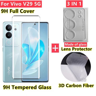 Vivo V29 5G Vivo V27 Pro V25e V25 V23 Y35 V23E V25 V20 V21 Y21T Y15s Y33 Y76 5g V21eฟิล์มกระจกนิรภัยกันรอยหน้าจอ และฟิล์มเลนส์กล้อง สําหรับ