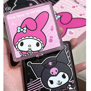 Pinkbear พาเลทอายแชโดว์ Kuromi Sanrio Co-Branded Nine Colors 02 Oatmeal Cloud Pickle Bear Pico เนื้อแมตต์