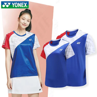 Yonex เสื้อกีฬาแบดมินตัน แขนสั้น แห้งเร็ว สําหรับเด็กผู้ชาย และผู้หญิง