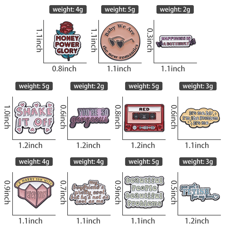 เครื่องประดับ เข็มกลัด รูปคําคมตลก แบบสร้างสรรค์ ให้กําลังใจเพื่อน - รูปที่ 4