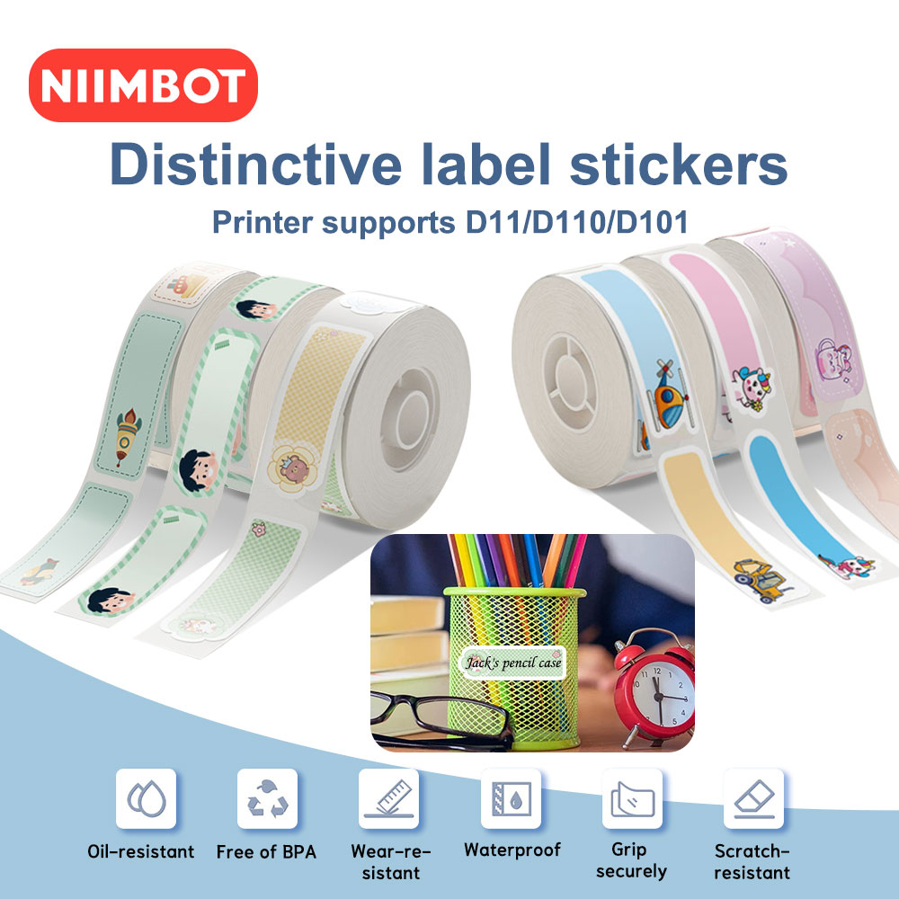 NIIMBOT D110 D11 D101 Mini Label Printer Paper Printing Waterproof Price Label Pure Color Transparen