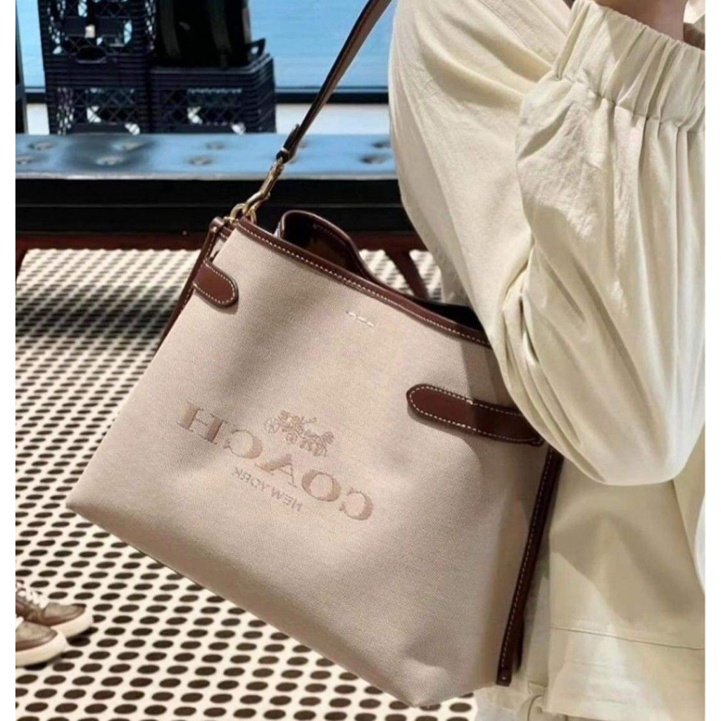 พร้อมส่ง ของแท้ 100% COACH CH190 กระเป๋าถือ กระเป๋าสะพายไหล่ ผ้าแคนวาส ทรงโท้ท มีสายคล้องคู่ สําหรับสตรี