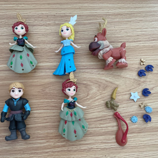 ตุ๊กตาฟิกเกอร์ Disney Princess Frozen Ariel Rapunzel Cinderella Mermaid Anna Elsa Belle Sofia Snow White Mulan ขนาด 7.5 ซม. - 9 ซม. สําหรับเด็กผู้หญิง จํานวน 5 ชิ้น ต่อชุด