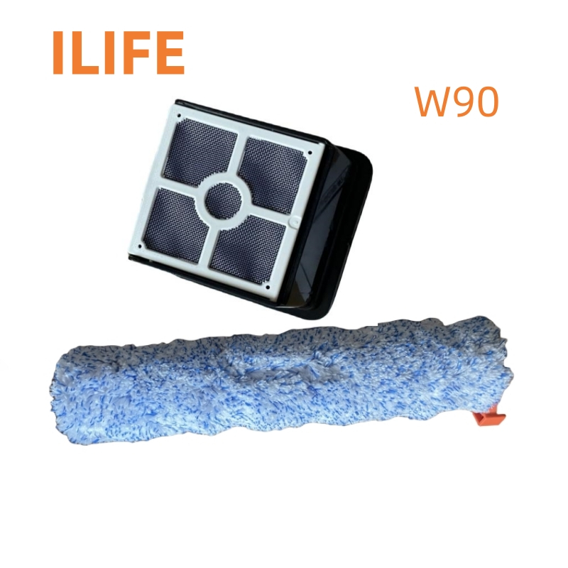 Ilife W90 อุปกรณ์เสริมเครื่องดูดฝุ่น แปรงลูกกลิ้ง แผ่นกรอง HEPA