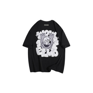 Uniqlo Kaws เสื้อยืดแขนสั้น ผ้าฝ้าย ทรงหลวม ขนาดใหญ่ สไตล์ฮ่องกง สําหรับผู้ชาย
