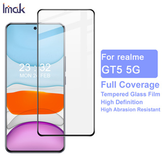 Imak Realme GT5 5G ฟิล์มกระจกนิรภัยกันรอยหน้าจอ 9D เต็มจอ คุณภาพสูง สําหรับ Realme GT5 5G Screen Protector Front Film