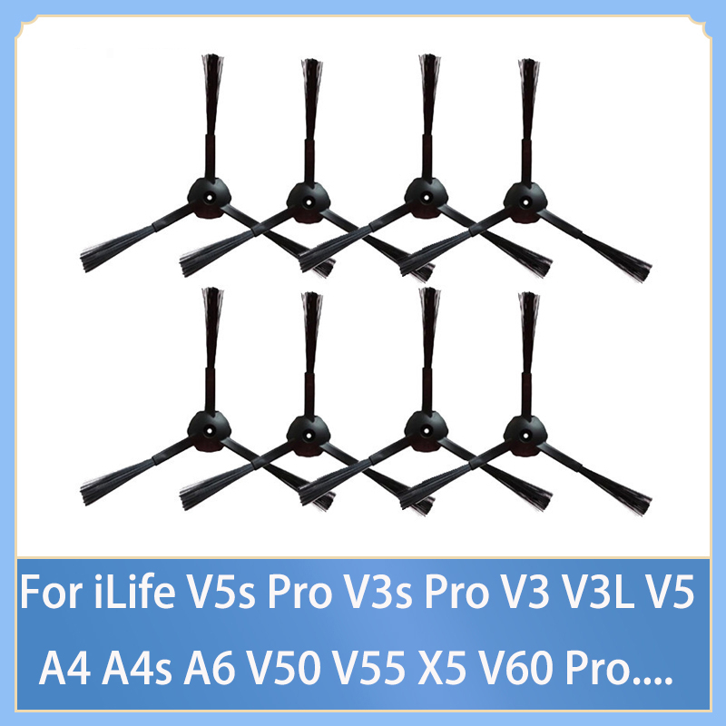 แปรงด้านข้างหุ่นยนต์เครื่องดูดฝุ่นสําหรับ ilife V5s pro V3s pro V3 V3L V5 A4 A4s A6 V50 V55 X5 V60 pro V9 V9 pro A12 pro อุปกรณ์เสริม