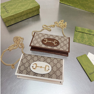 Gucci ใหม่ กระเป๋าสะพายไหล่ สายโซ่คล้อง อเนกประสงค์ แฟชั่นยอดนิยม สไตล์เรโทร