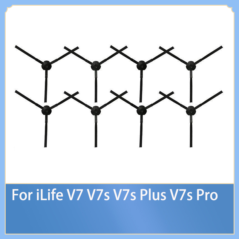 แปรงด้านข้างสําหรับ ILIFE V7 / V7s / V7s Plus / V7s Pro หุ่นยนต์กวาดเครื่องดูดฝุ่นเปลี่ยนซ้ายและขวาแปรงด้านข้างอุปกรณ์เสริม
