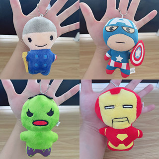 พวงกุญแจ จี้ตุ๊กตาฟิกเกอร์ Avengers Spider Man Hulk Captain America Thor ขนาด 10 ซม. สําหรับตกแต่งกระเป๋า