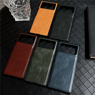 เคสโทรศัพท์มือถือหนัง Pu สีพื้น สําหรับ XiaoMi Mix Fold 3 Flold3