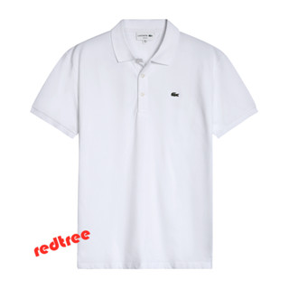 เสื้อโปโลสําหรับผู้ชายผ้าฝ้ายสํานักงานแขนสั้น Lacoste เสื้อโปโล สําหรับผู้ชาย