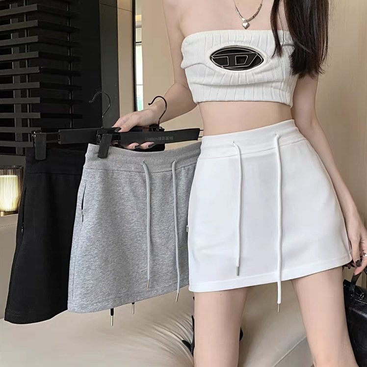 Suitcute มีชับใน กระโปรงสั้น กระโปรงเทนนิสเอวสูง skirt สีพื้น กระโปรงสั้นเหนือเข่า
