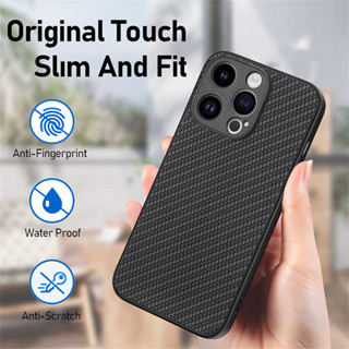 เคสโทรศัพท์มือถือ คาร์บอนไฟเบอร์ แบบบาง สําหรับ iPhone 13 Pro 12 Mini 12Pro 11 Pro Max