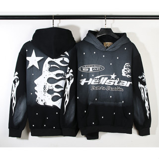 เสื้อฮู้ดดี้ ลาย Hellstar สไตล์วินเทจย้อนยุค สําหรับผู้ชาย แ…