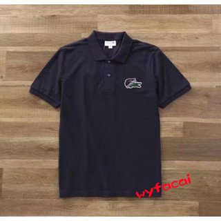 เสื้อโปโลแขนสั้น ผ้าฝ้าย Lacoste สําหรับผู้ชาย