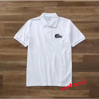 เสื้อโปโลแขนสั้น ผ้าฝ้าย Lacoste สําหรับผู้ชาย