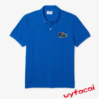 เสื้อโปโลแขนสั้น ผ้าฝ้าย Lacoste สําหรับผู้ชาย