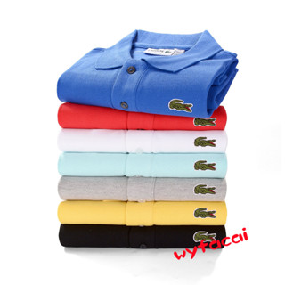 เสื้อโปโลแขนสั้น ผ้าฝ้าย Lacoste สําหรับผู้ชาย