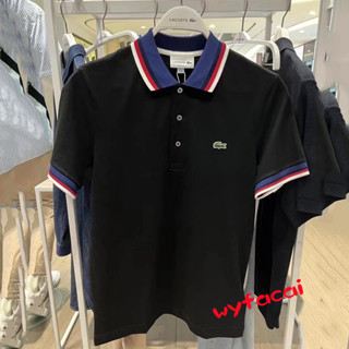 เสื้อโปโลแขนสั้น ผ้าฝ้าย Lacoste สําหรับผู้ชาย