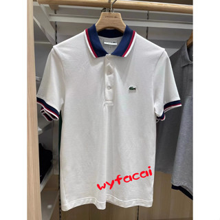 เสื้อโปโลแขนสั้น ผ้าฝ้าย Lacoste สําหรับผู้ชาย