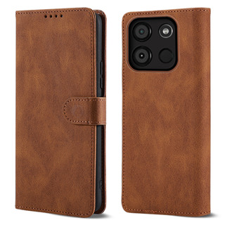 เคสโทรศัพท์หนัง PU ฝาพับแม่เหล็ก กันกระแทก พร้อมช่องใส่บัตร สําหรับ ITEL A60 ItelA60S A60