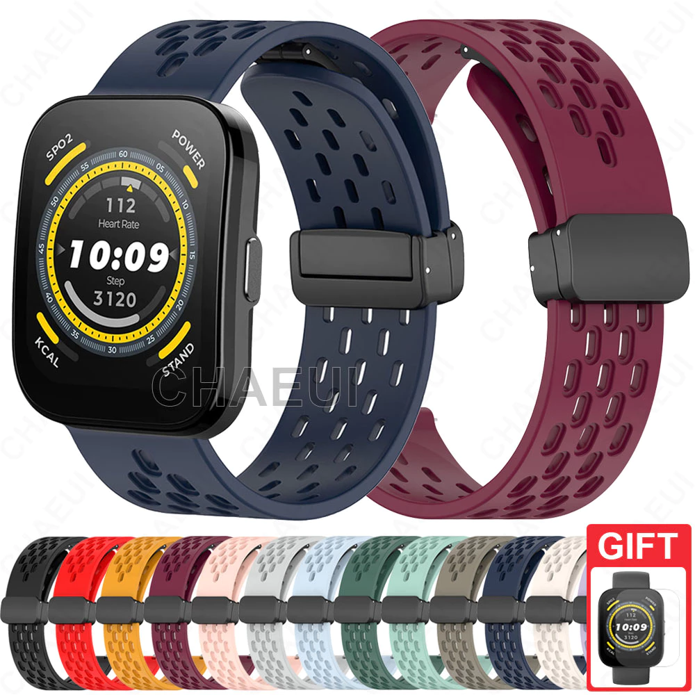 สายซิลิโคน Breathable Band อุปกรณ์เสริมสําหรับ Amazfit Bip Max 6 5 Unity 3 U Pro S / GTS 4 Mini 3 2