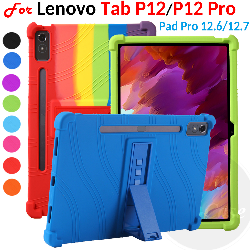 เคสซิลิโคนนิ่ม หนา 4 มุม กันกระแทก สําหรับ Lenovo Tab P12 TB-371FC TB-370FU XiaoXin Pad Pro 12.7 นิ้