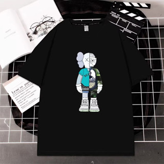 Uniqlo Kaws เสื้อยืด แขนสั้น ผ้าฝ้าย ทรงหลวม แฟชั่นใหม่ สําหรับเด็กผู้ชาย