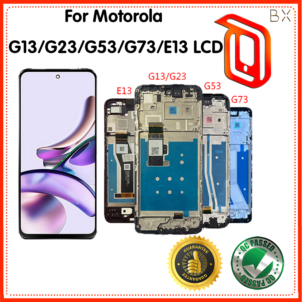 อะไหล่หน้าจอสัมผัสดิจิทัล LCD พร้อมกรอบ สําหรับ Motorola Moto G13 G23 G53 G73 LCD XT2335-2 Moto E13