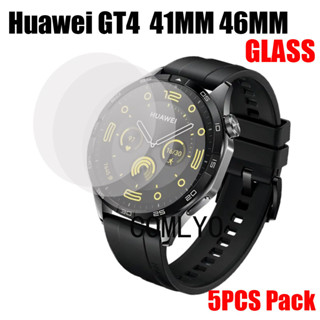 ฟิล์มกระจกนิรภัยกันรอยหน้าจอ 2.5D 9H สําหรับ Huawei watch GT 4 GT4 46 มม. 41 มม. 5 ชิ้น