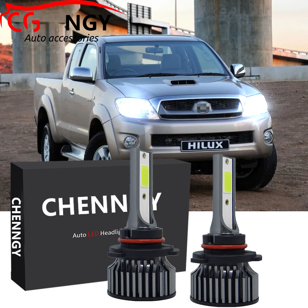 สําหรับ Toyota Hilux 2008 - 2011 Vigo (โคมไฟหัวรถ) - (1 คู่) P1 LED ไฟหน้าหลอดไฟ 6000K 9-32V ชุดแปลง