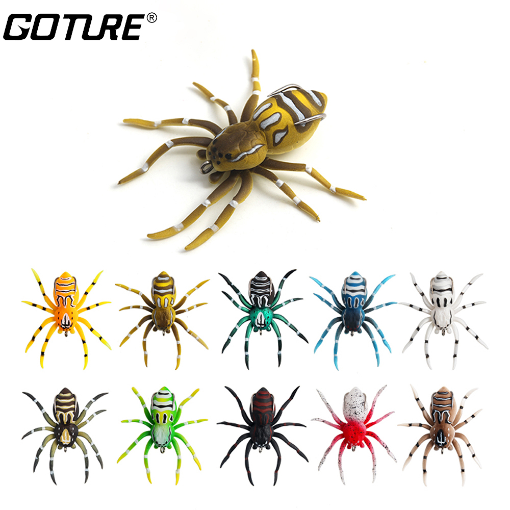 Goture เหยื่อตกปลา รูปแมงมุม ขนาด 4.7 ซม. น้ำหนัก 6 กรัม 10 สี จัดส่งจากไทย