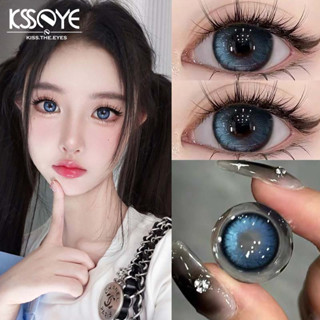 【Grade Lens &amp; COD】ksseye คอนแทคเลนส์ สีฟ้า และสีเขียว 14.2 มม. สําหรับดวงตา 2 ชิ้น ต่อคู่ (0~-8.00)