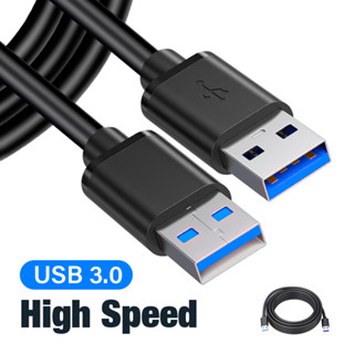 สายเคเบิลต่อขยาย USB เป็น USB Type A ตัวผู้ เป็นตัวผู้ USB 3.0 2.0 ความเร็วสูง สําหรับฮาร์ดดิสก์ Xiaomi mi TV Box USB3.0 1 เมตร 2 เมตร 3 เมตร 5 เมตร