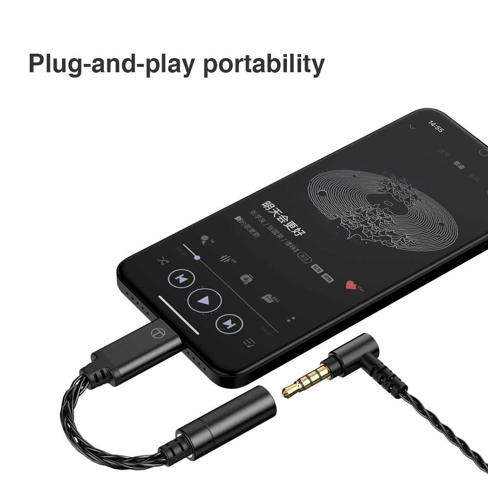 Trn TE DAC AMP อะแดปเตอร์ Type-C เป็น 3.5 มม. สายสัญญาณเสียง HD หูฟัง เครื่องขยายเสียง PCM 192kHz HIFI ถอดรหัสหูฟัง
