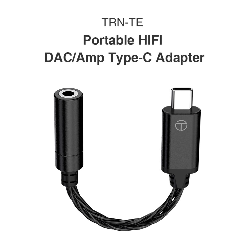 Trn TE DAC AMP อะแดปเตอร์ Type-C เป็น 3.5 มม. สายสัญญาณเสียง HD หูฟัง เครื่องขยายเสียง PCM 192kHz HIFI ถอดรหัสหูฟัง