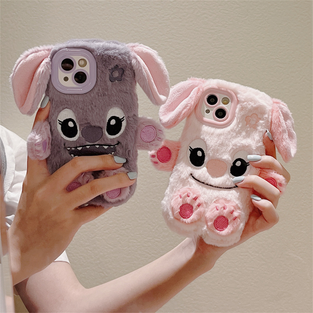สําหรับiphone Case 16 Pro Max 15 Pro Max 14 Pro Max 13 Pro Max 12 Pro Maxฤดูใบไม้ร่วงและฤดูหนาวตุ๊กตาการ์ตูนรูปแบบTPU Soft Case