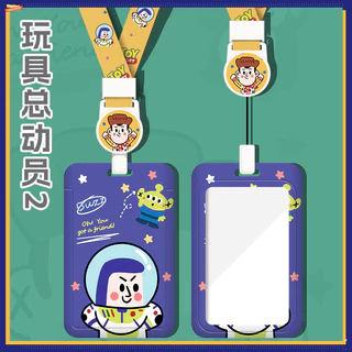 Toy Story Multi-Accessories Card Holder Long Lanyard Card Holder EasyCard Anti-Lost Protective Case Charm Access Control Bus MRT ABS ID ID Holder