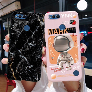 เคสโทรศัพท์ซิลิโคน TPU แบบนิ่ม ลายนักบินอวกาศน่ารัก สีแคนดี้ สําหรับ Honor 7X Mate SE 7X BND-L21 BND-L22