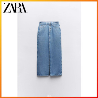 Zara ใหม่ กระโปรงยีน TRF สําหรับผู้หญิง 6164183 427