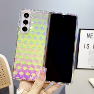 เคสโทรศัพท์มือถือ PC พับได้ หลากสี สําหรับ Samsung Galaxy Z Fold 4 5 5G Fold4 Fold5