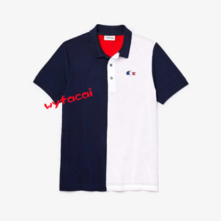 เสื้อโปโลผู้ชาย lacoste ออฟฟิศ เสื้อเชิ้ตแขนสั้น