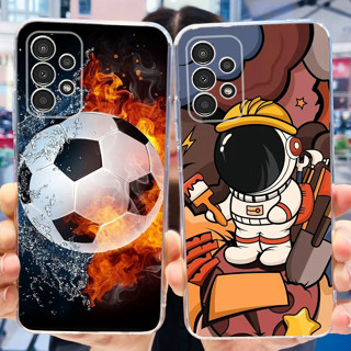 เคสโทรศัพท์ ซิลิโคนนิ่ม กันกระแทก ลายฟุตบอล แฟชั่น 2023 สําหรับ Samsung Galaxy A13 4G A135F A23 A236B A53 5G SM-A536B