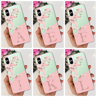 เคสโทรศัพท์มือถือ ซิลิโคนนิ่ม TPU ลายดอกไม้ ตัวอักษร สําหรับ Xiaomi Redmi A1 A2 A1+ A2+ 2023 RedmiA1 RedmiA2 Plus 4G