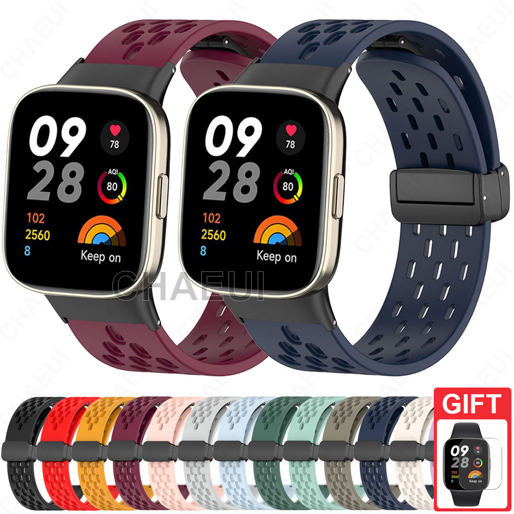 สายรัดซิลิโคนเปลี่ยนสร้อยข้อมือระบายอากาศสําหรับ Redmi Watch 6 5 4 3 Active / Redmi Watch 5 Active Lite