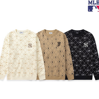 ❤❤ พร้อมส่ง เสื้อกันหนาว แขนยาว ปักลายตัวอักษร Mlb NY สําหรับผู้ชาย และผู้หญิง